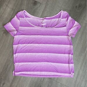 American Eagle Ombré Striped Short Sleeve
